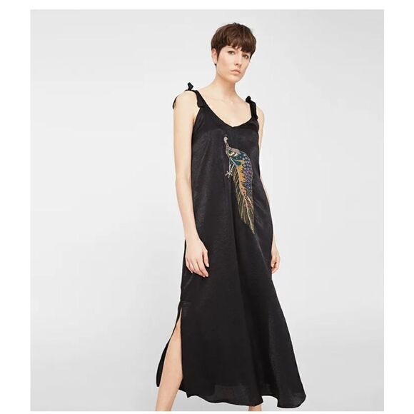 MANGO Embroidery Bead Dress size small NWT - Picture 1 of 10
